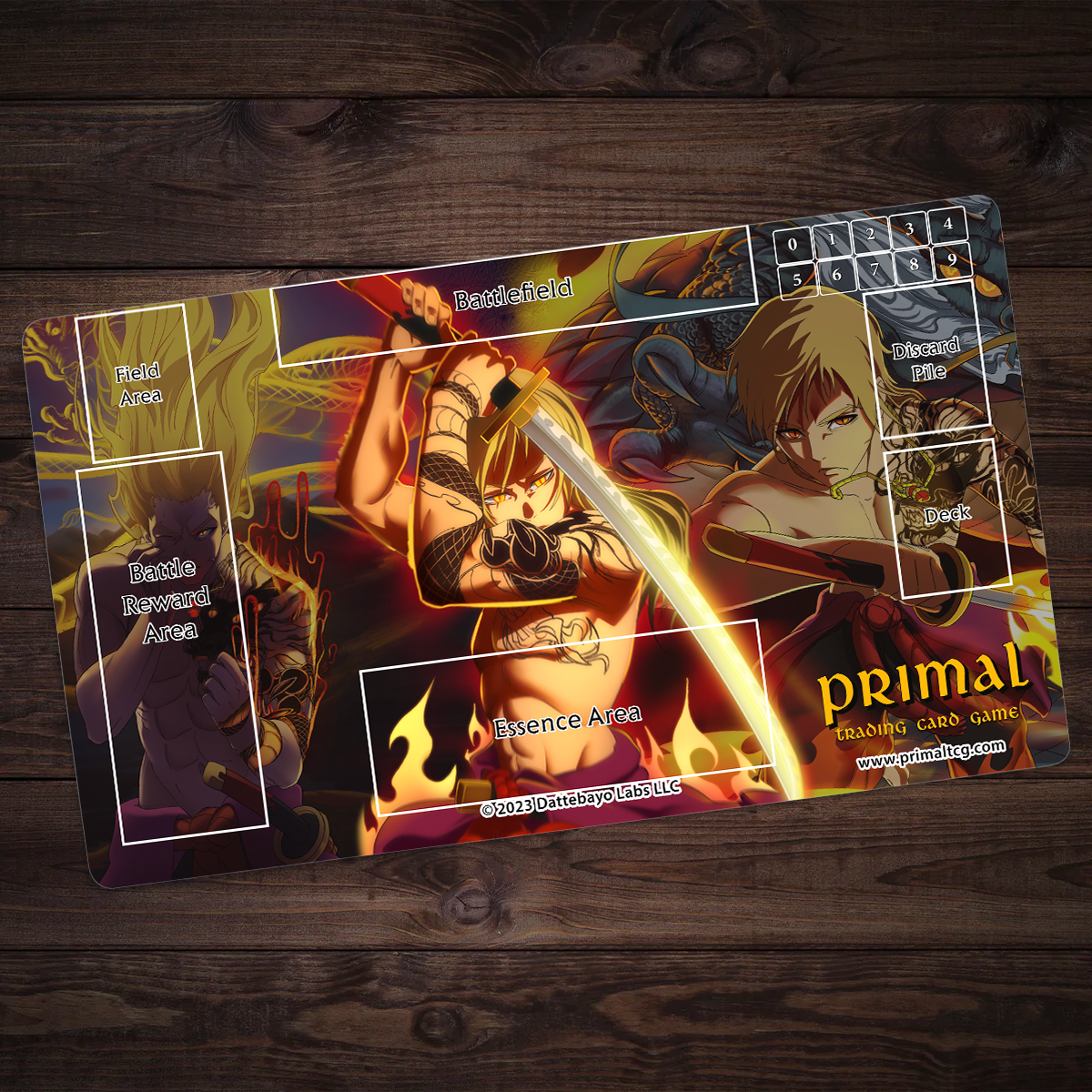 Primal TCG Flame Swordsman Sasaki Playmat